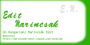 edit marincsak business card
